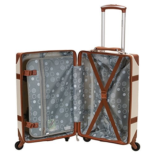 Rockland Stage Coach 20-Inch Rolling Trunk, Champagne - Image 5