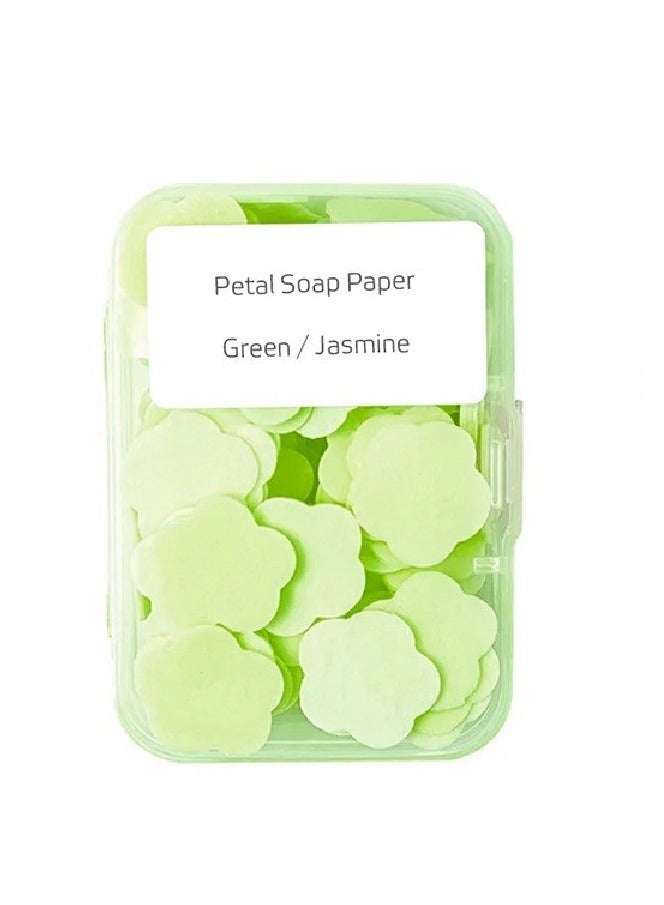 شرائح صابون محمول للسفر والشنطة بالياسمين - 100 شريحة - Image 1