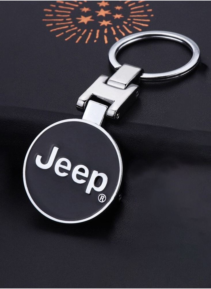 Service Zone Zinc Alloy Metal 3D Logo Keychain For Jeep  - Image 2