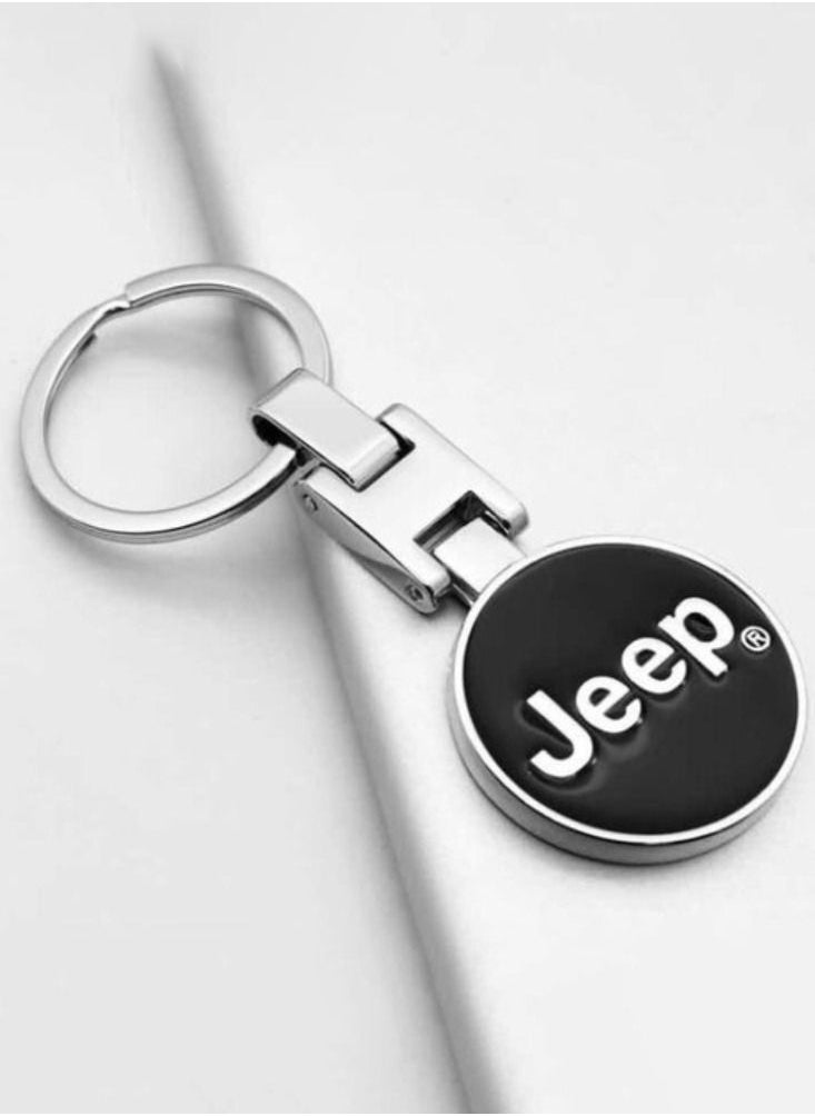 Service Zone Zinc Alloy Metal 3D Logo Keychain For Jeep  - Image 1