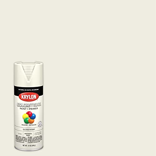Krylon K05524007 COLORmaxx Spray Paint and Primer for Indoor/Outdoor Use, Gloss Ivory - Image 2