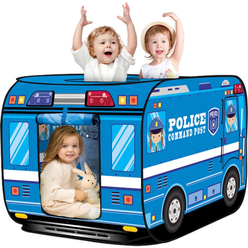 Britik Pop Up Play Tent for Kids Aged 35 Years Old Boys and Girls  Police Car Playhouse Toy Play Tents for Toddlers 35 Kids Tent Indoor Outdoor Playhouse Toys for 3  Year Old Police Car - Image 3