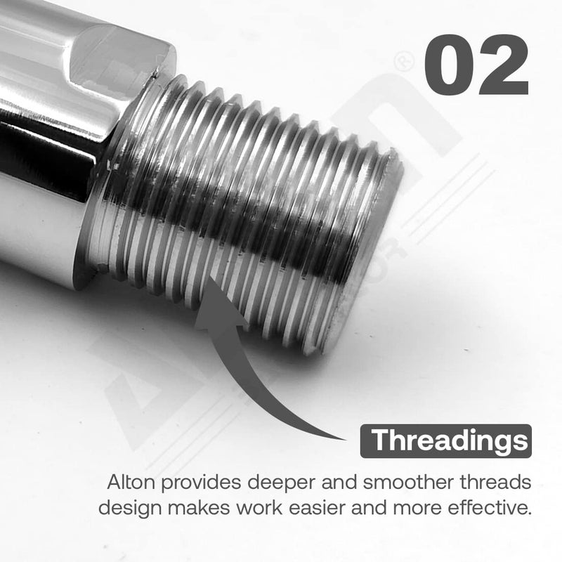 Alton ALD315، حلمة تمديد نحاسية 1.5 بوصة، عبوة من 2، فضي - Image 4