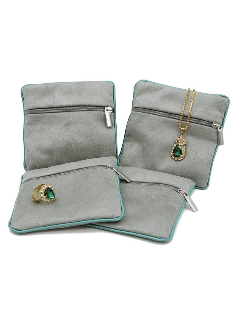 Oasisgalore 6 Pcs Velvet Jewelry Pouches with Zipper, Travel Storage for Women, Organizer - Image 2