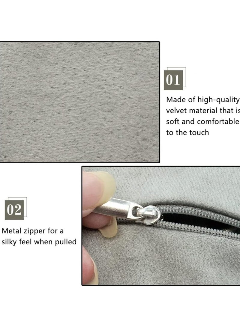 Oasisgalore 6 Pcs Velvet Jewelry Pouches with Zipper, Travel Storage for Women, Organizer - Image 4