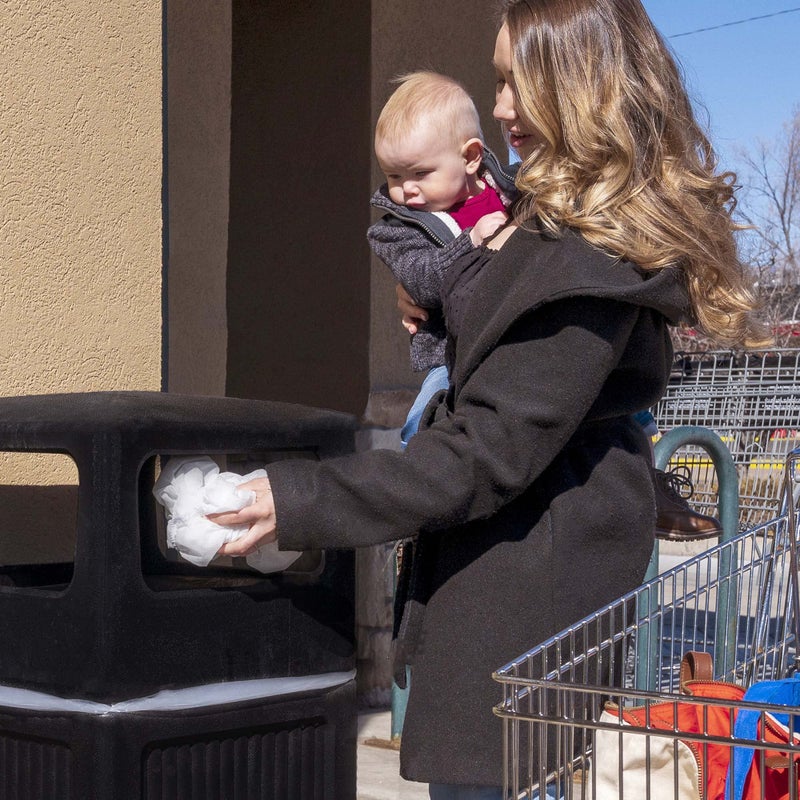 Boppy Disposable Shopping Cart Cover, Pack of 5 Single-use Covers in Resealable Pouch for On-The-Go Backup, Easy-on Design for Shopping Carts and Playground Swings, 6-48 Months - Image 4