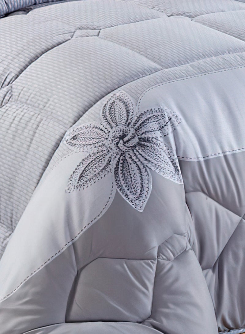 Moon 4 Pieces Single Size 160x210Cm Comforter Set Medium Filling Bedding Set for All Season Includes 1Comforter 1Bedsheet 1Pillow Shams and 1Cushion cases - Image 5