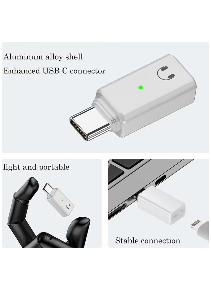 متوافق مع محول الصوت USB C إلى Lightning، ومحول سماعة الرأس USB C إلى Lightning مع ضوء المؤشر، ومحول Lightning إلى USB C لسلسلة iPhone 15، وMacBook والمزيد من أجهزة USB-C-B - Image 4