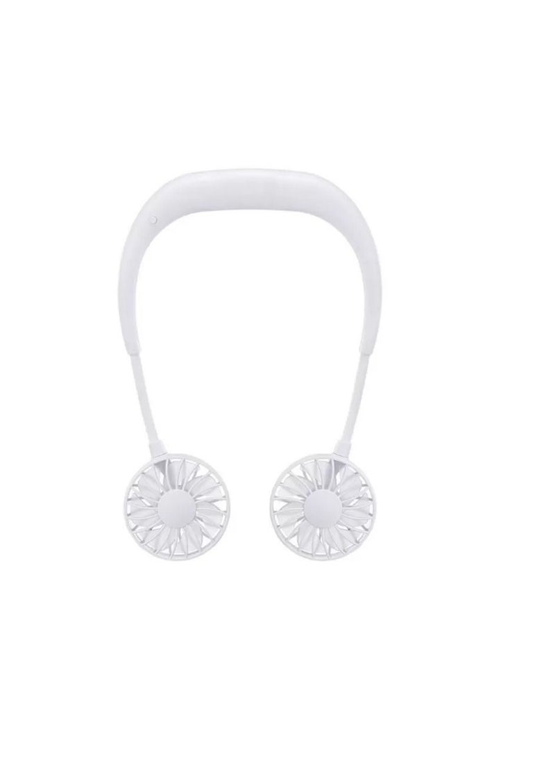 Generic Hands Free Neck Band Hanging USB Rechargeable Dual Fan Mini Air Cooler For Summer - Image 1