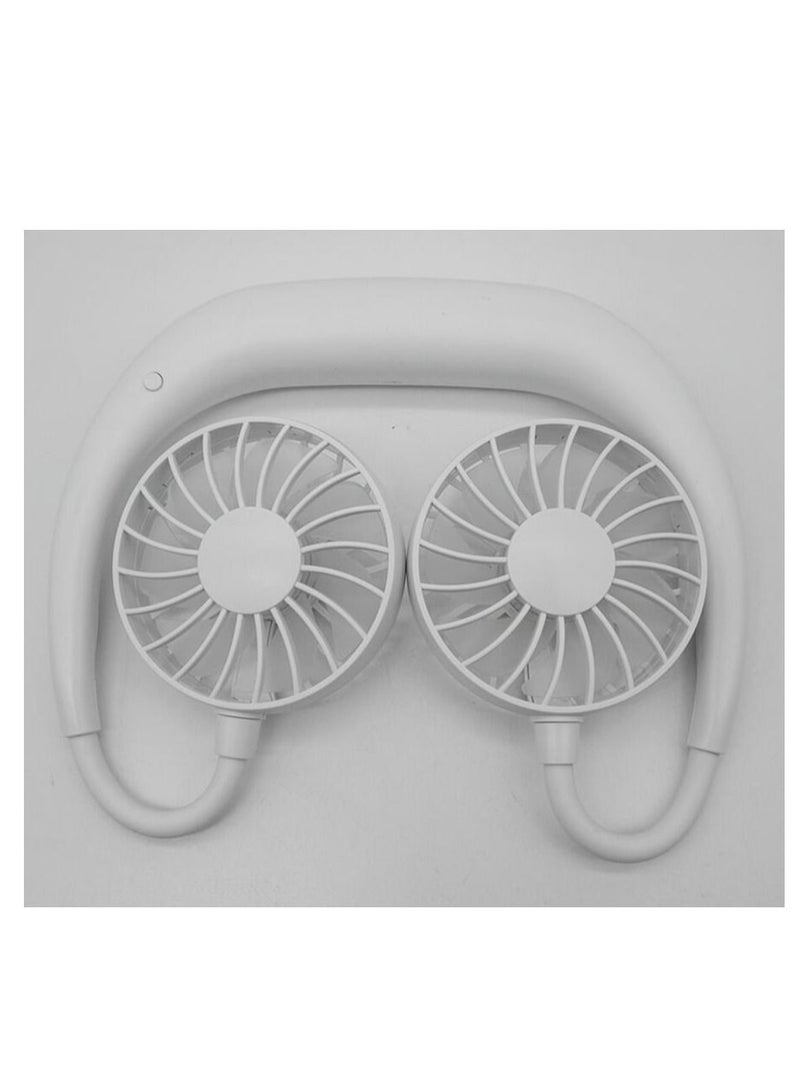 Generic Hands Free Neck Band Hanging USB Rechargeable Dual Fan Mini Air Cooler For Summer - Image 2