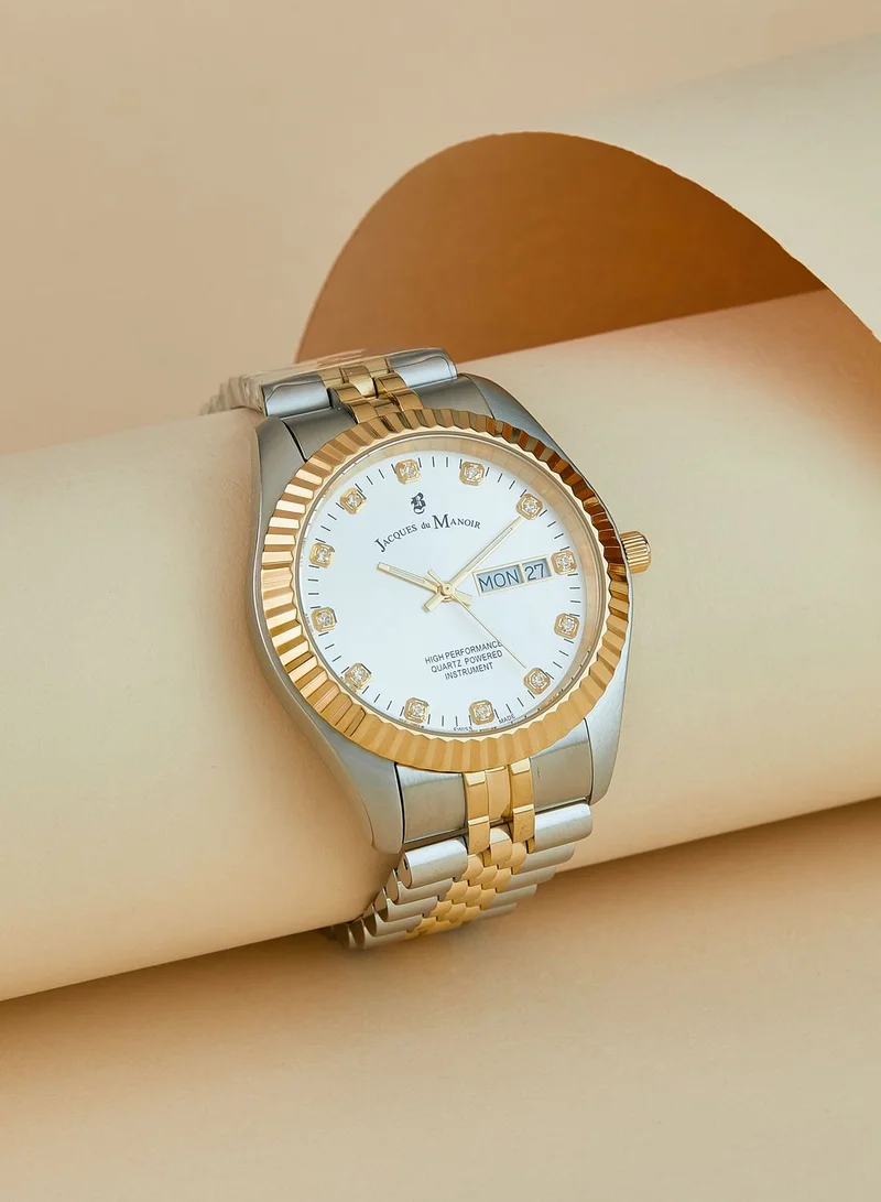 Jacques Du Manoir Classic Steel Strap Analog Watch