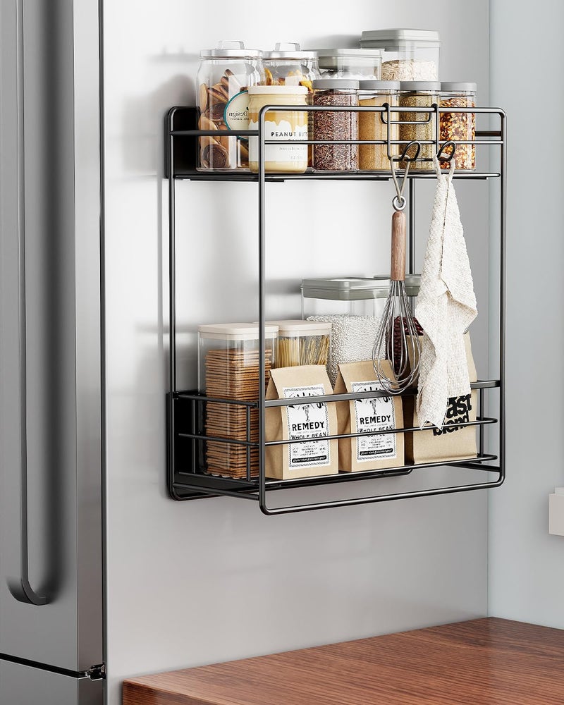 Nieifi Magnetic Shelves for Washing Machine, Heavy Duty, 2 Tier Magnetic Laundry Organizer, Dryer Sheet Holder for Laundry Room Storage, Black - Image 5