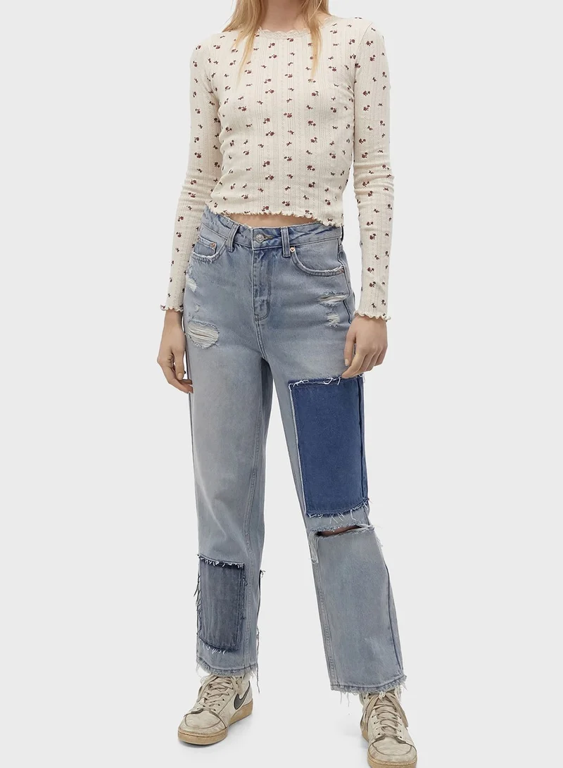 URBAN OUTFITTERS Printed Long Sleeve T-Shirt