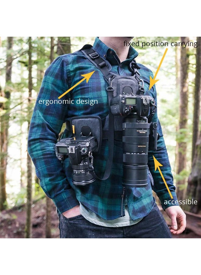 COTTON نظام حزام الكاميرا Carrier CCS G3 لكاميرتين - رمادي - Image 5