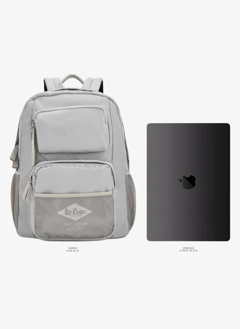 لي كوبر Logo Print School Backpack With Mesh Pocket - 31x19x43 CM