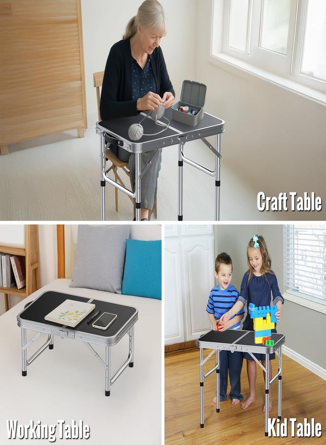 GARLLEN Folding Table, Adjustable Height Camping Table, Lightweight Portable Aluminum Picnic Table (22.8" L x 15.7" W (3 Height)) for Outdoor BBQ Dining Cooking - Image 5