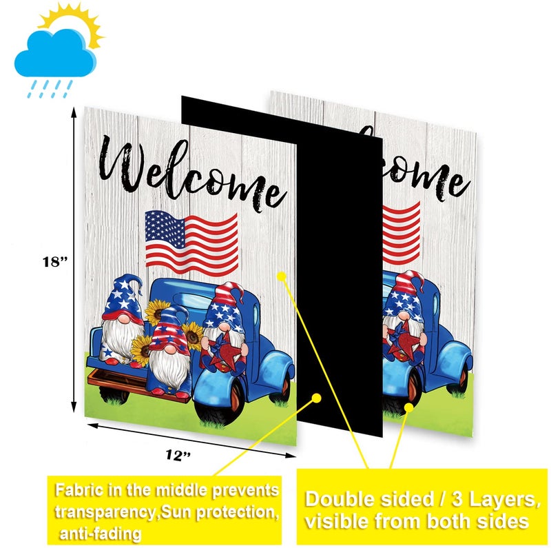 Pating Set of 10 Gnome Seasonal Garden Flags,Double Sided 12 x 18 Inch Yard Flags,small garden flags for outside, Christmas Spring Seasonal Flags for Outdoor,Holiday Garden Flags for All Seasons - Image 2