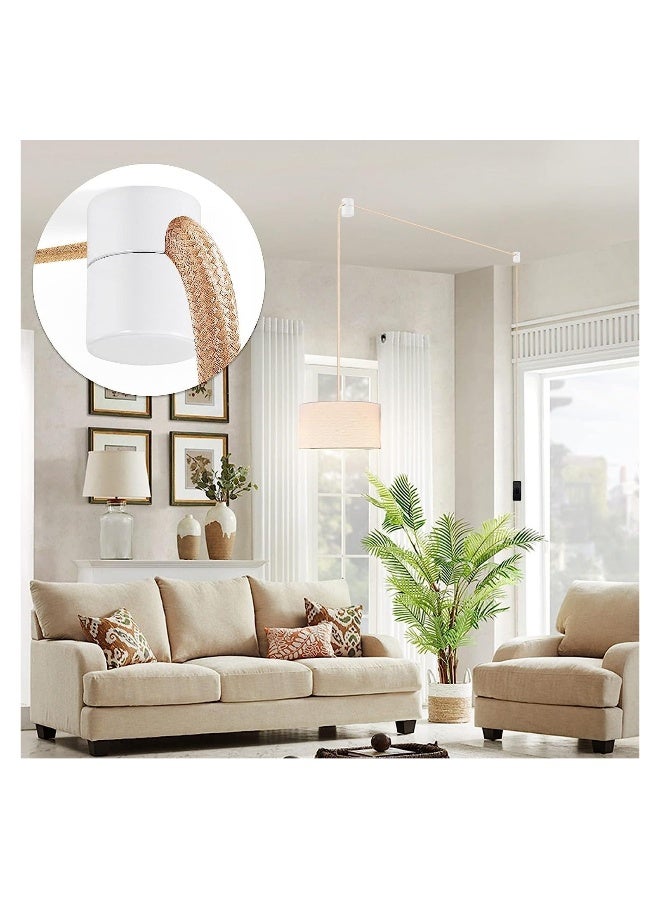 Swag Hook for Ceiling Hanging, Chandelier Ceiling Lights Cable for Hanging Lights, Hanging Lamp Hook, Modern Ceiling Hooks, White (6 Pcs)  - Image 3