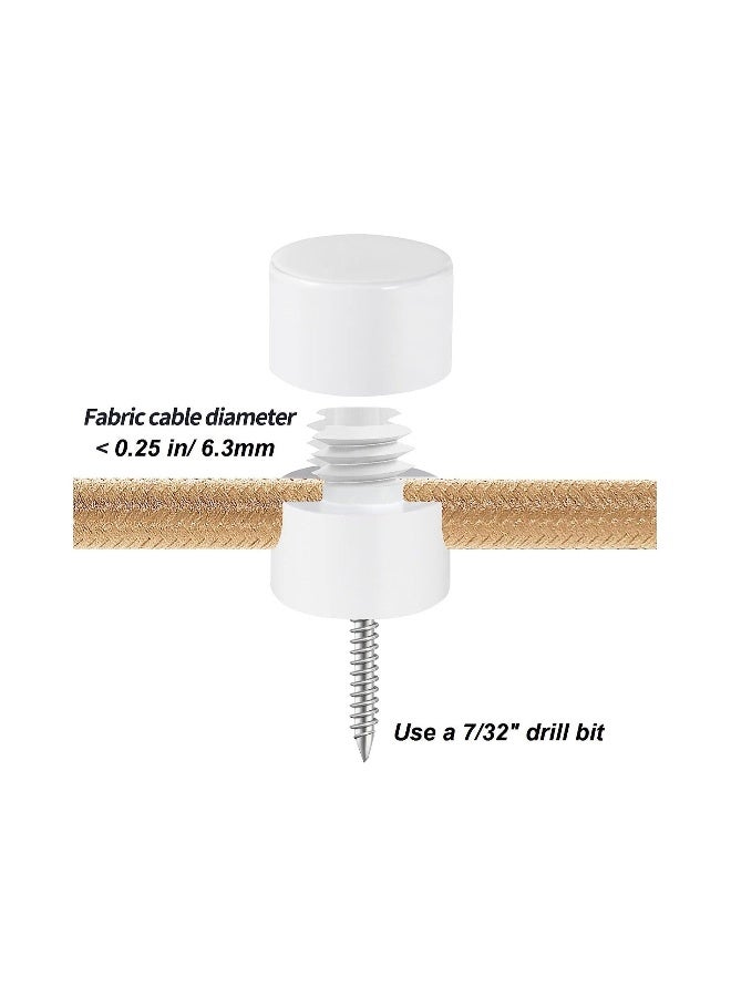 Swag Hook for Ceiling Hanging, Chandelier Ceiling Lights Cable for Hanging Lights, Hanging Lamp Hook, Modern Ceiling Hooks, White (6 Pcs)  - Image 2