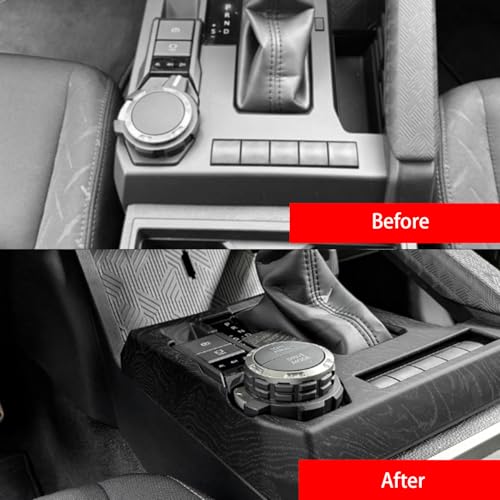 Hyorabyn Car Accessories for Toyota Tacoma 2024 2025 4Runner 2025 2026 Center Console Gear Shift Cover Trim Easy Installation Black Wood Grain - Image 3