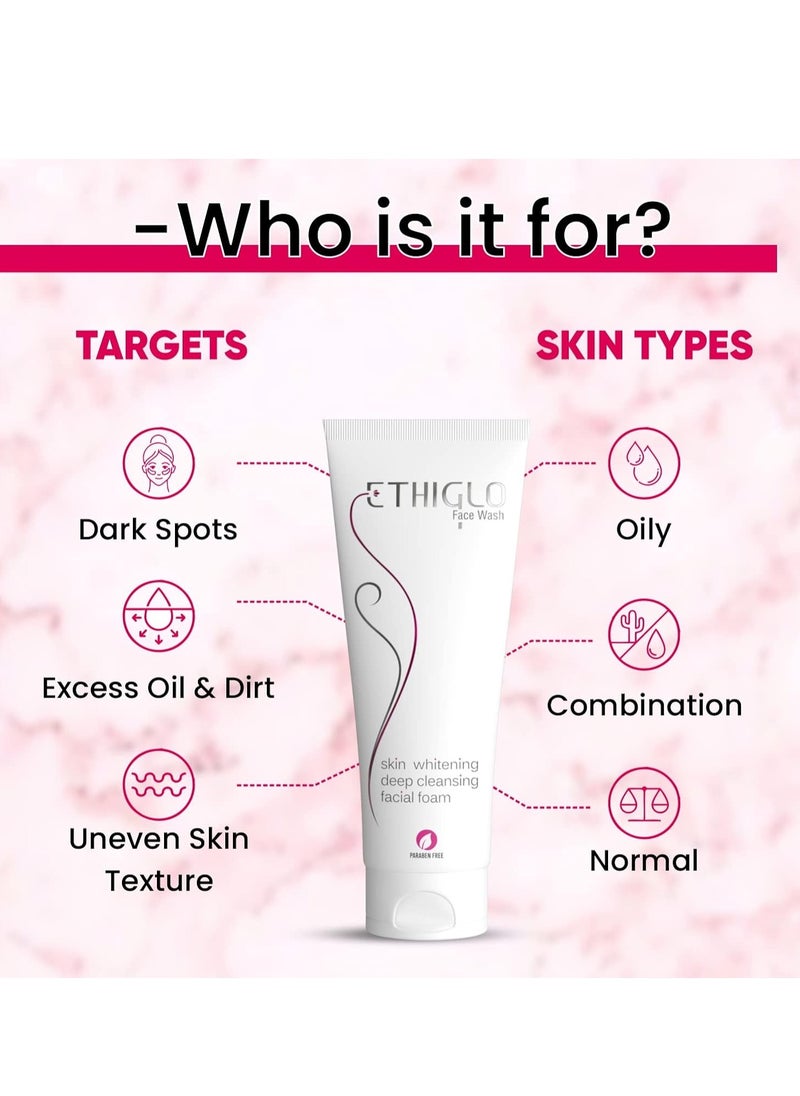 ETHIGLO - Ethiglo Skin whitening Face Wash (70ml) - Image 1