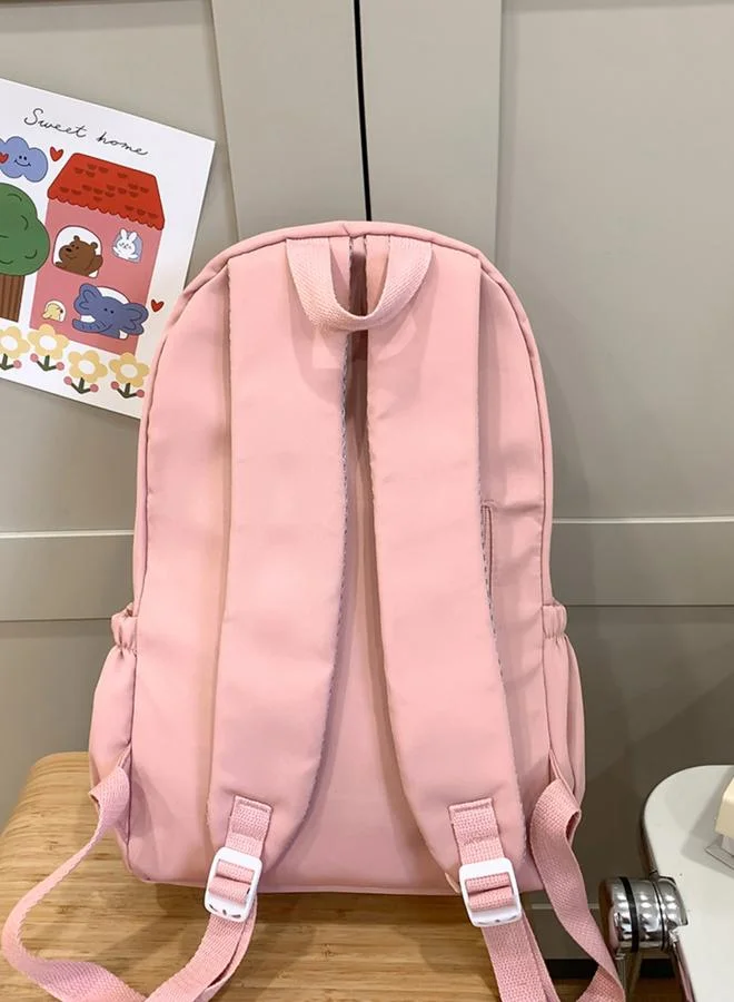 Take Two Pink Plain Backpack