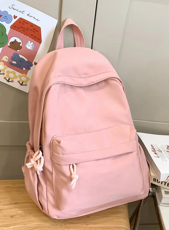 Take Two Pink Plain Backpack