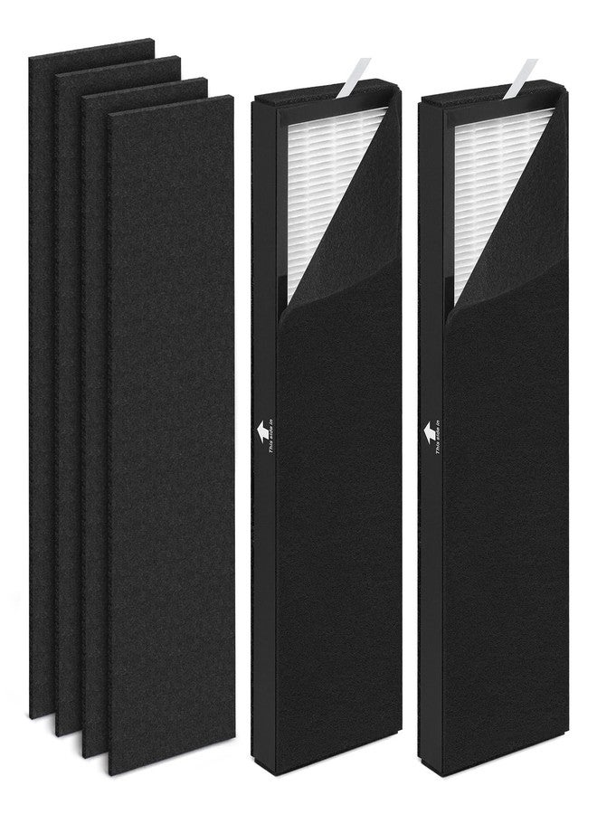 HSIAMEN TF60 T500 Replacement Filter Compatible with Alen Tower Air Purifier T500 TF60-Pure, 2 H13 True HEPA & 6 Activated Carbon Pre-filter - Image 1
