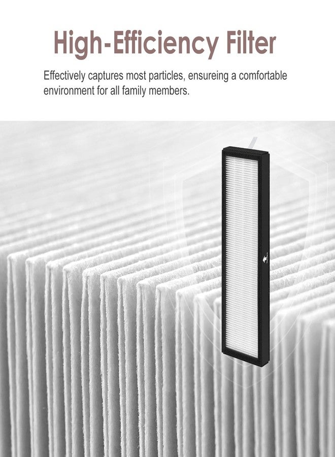 HSIAMEN TF60 T500 Replacement Filter Compatible with Alen Tower Air Purifier T500 TF60-Pure, 2 H13 True HEPA & 6 Activated Carbon Pre-filter - Image 4