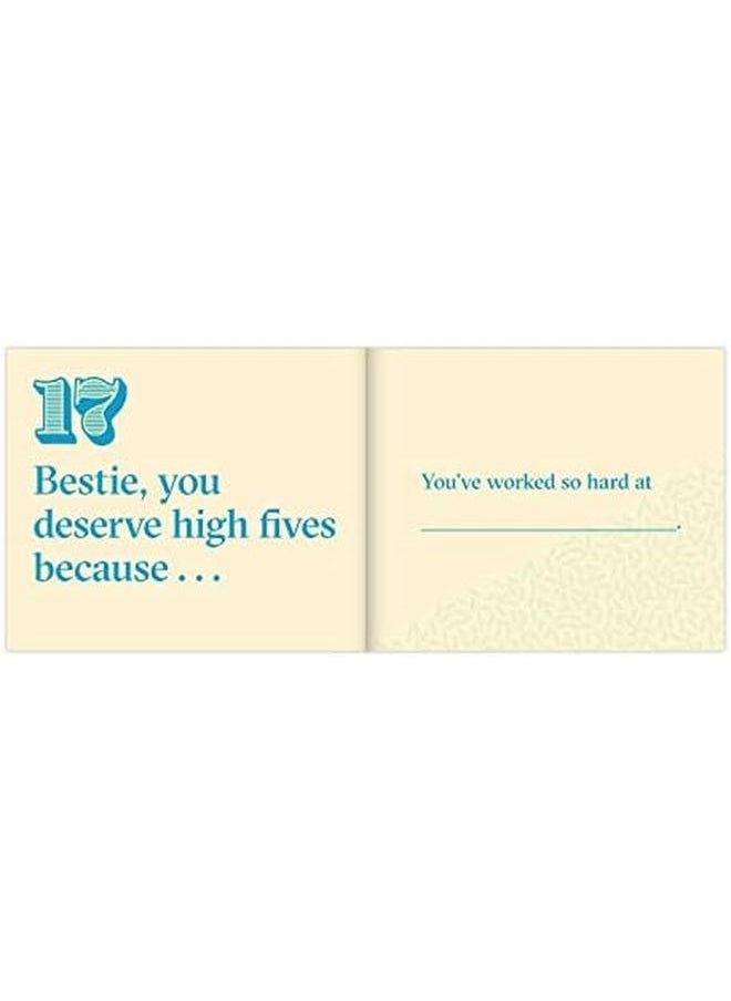 نوك نوك - Bestie أحبك لأن كتاب املأ الحب في الكتاب الفارغ ومجلة الهدايا 25 مطالبة 5 × 5.75 بوصة - Image 1