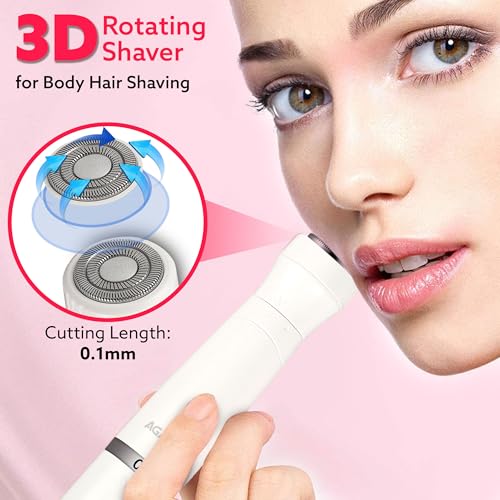AGARO Rechargeable 3-in-1 Multi Trimmer For Women, Multipurpose Hair Remover for Women, Face, Leg, Eyebrow, Underarms, Bikini Trimmer, 90 minutes Runtime, White - Image 4