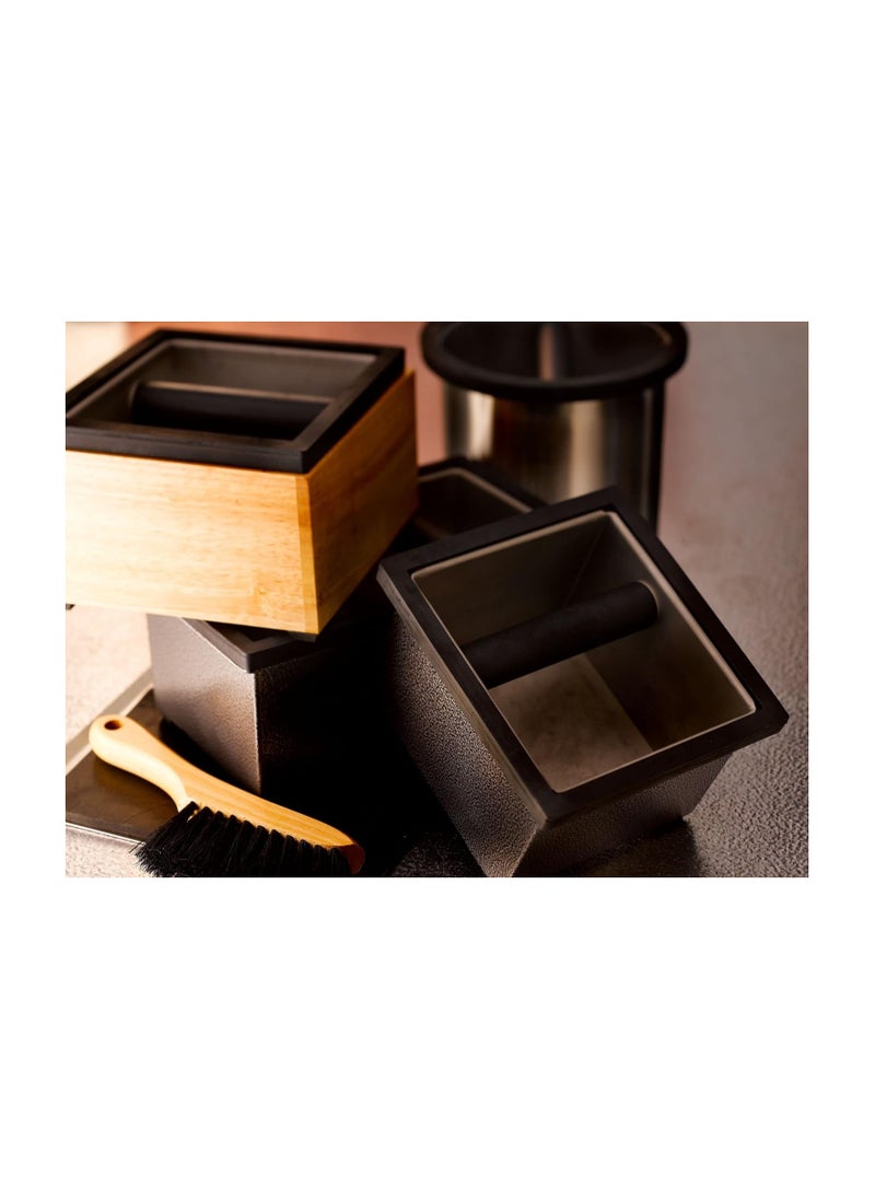Rattleware - Rattleware Stainless Steel Knock Box | Heavy-Duty Espresso Grounds Container, Welded Bar, Durable and Efficient for Baristas - Quality Coffee Preparation (6"x5.5"x6") - Image 1