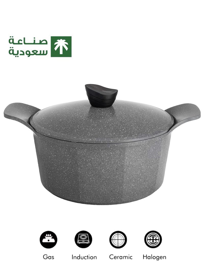 بادريق قدر جرانيت رمادي صنع في السعودية مقاس 18/20/22/24/28  سم - Image 1