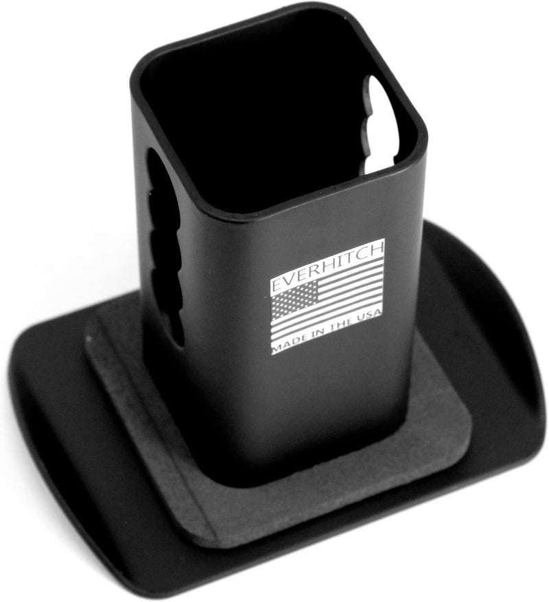 LFPartS 100% Metal Skull 3D Emblem Trailer Hitch Cover for 2" Receivers (Black Red on Black) - Image 2