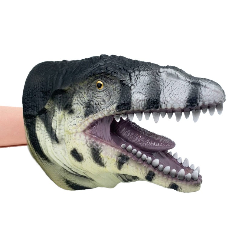 Gemini&Genius GeminiGenius Mosasaurus Dinosaur Hand Puppet Dinosaur Scary Toys Great Party Supplies Boys Birthday Gift Collection Cake Topper and Room Decoration for Kids 3 Years Old and Up - Image 3