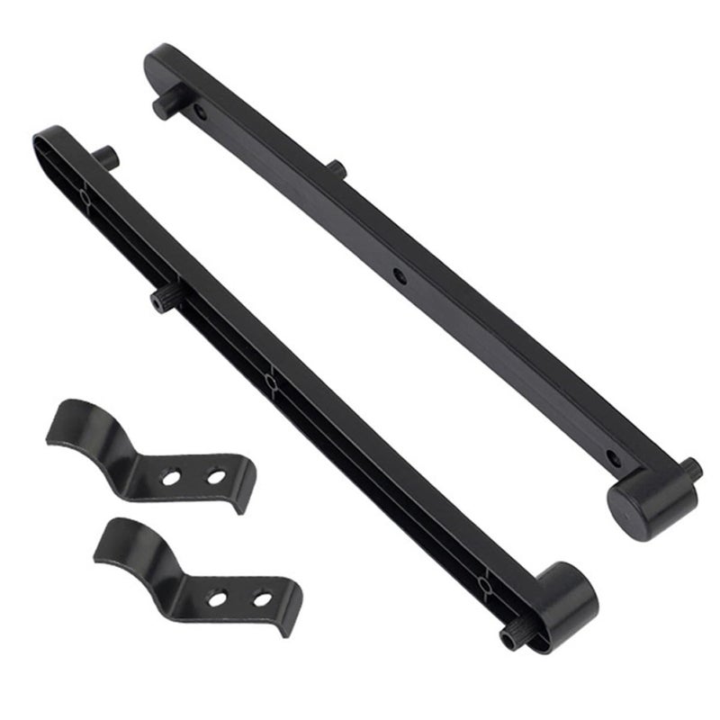 Black Plastic Cabinet Side Slides Concealed Flip Up Door Track Set for Smooth Operation - Image 2