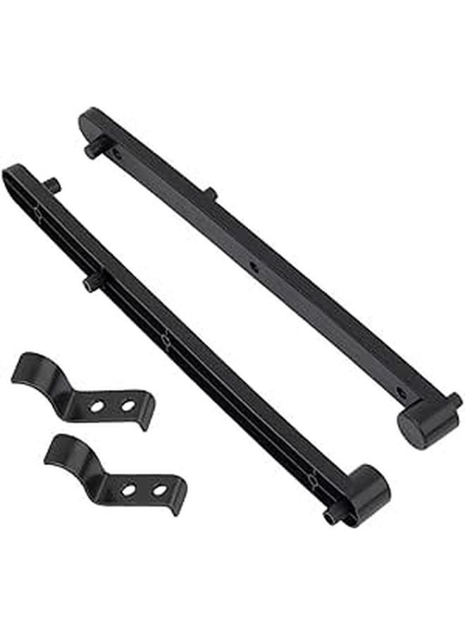 Black Plastic Cabinet Side Slides Concealed Flip Up Door Track Set for Smooth Operation - Image 1