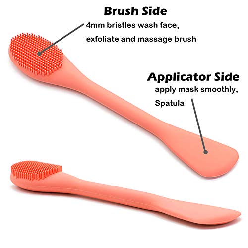 RamPula Silicone Face Mask Brush, Face Scrubber for Gentle Exfoliating & Hairless Moisturizers Applicator Tools for Apply Mud, Clay, Charcoal Mixed Mask, Cream, Lotion - Image 4