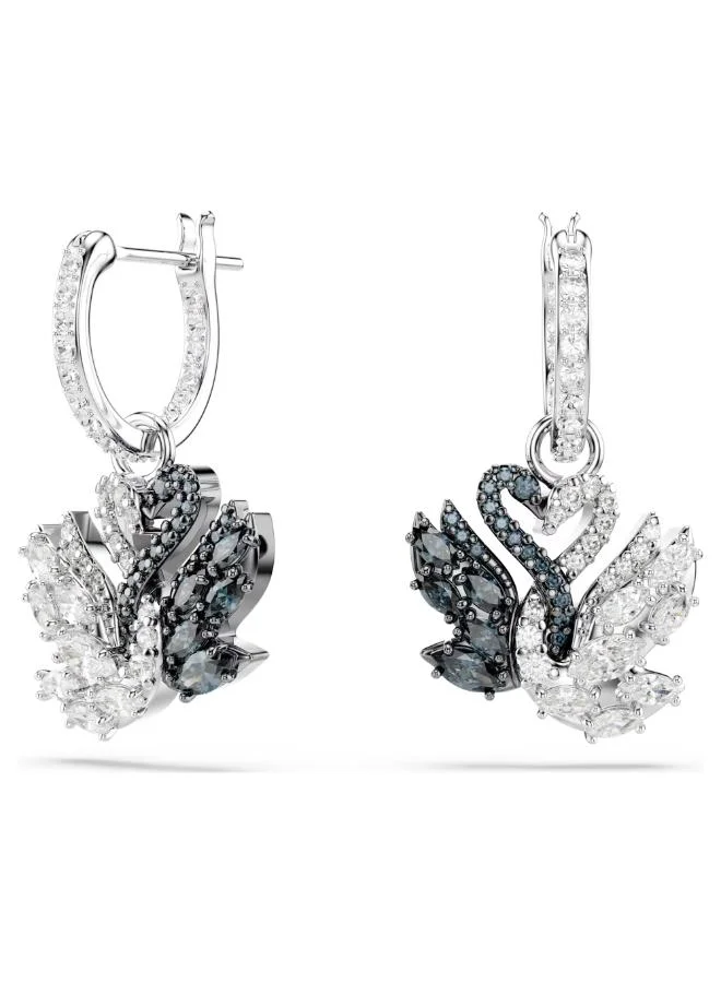Swarovski Swan:Pe Drop Earrings
