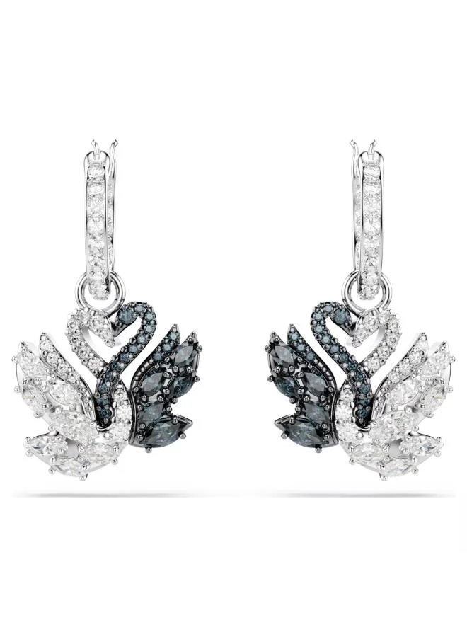 Swarovski Swan:Pe Drop Earrings