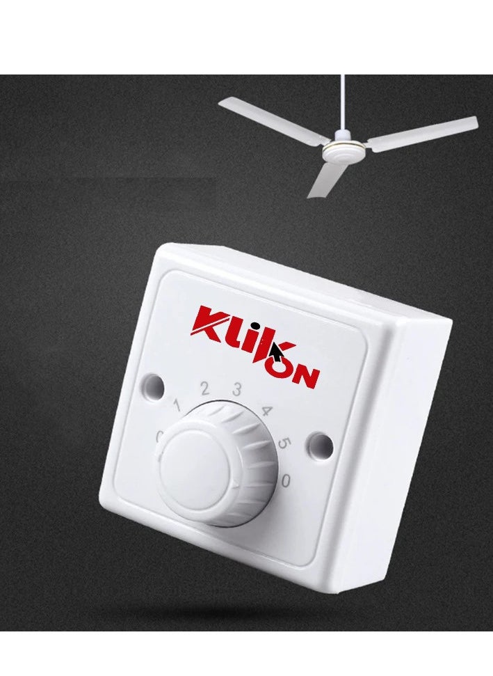 كليكون مروحة سقف 56 بوصة 3 ريشة مع منظم سرعة 75 وات لون أبيض KCF-501  - Image 4