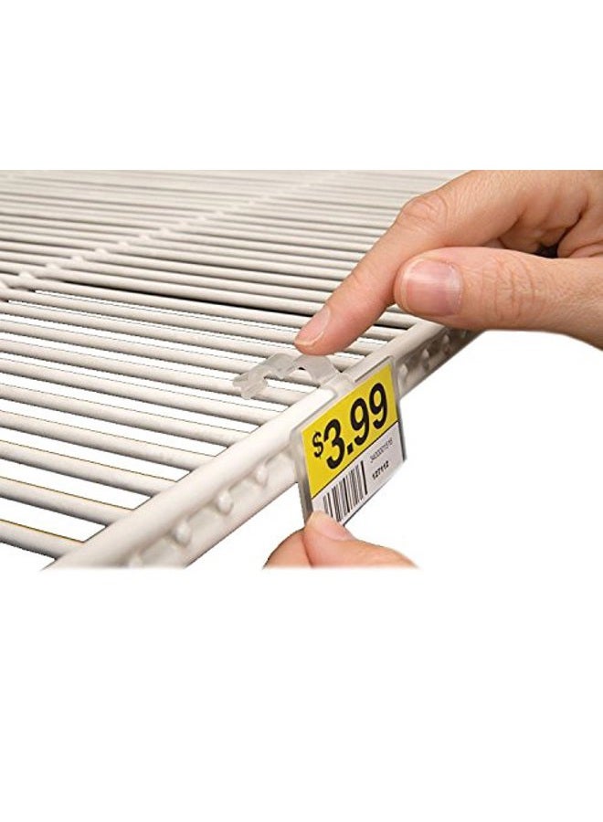 Store Fixtures Direct 2.25" L x 1.25" H Plastic Cooler/Refrigerator UPC Label Holder Clip Organizer for Double Wire Fridge Shelf - 50 Pack - Image 4
