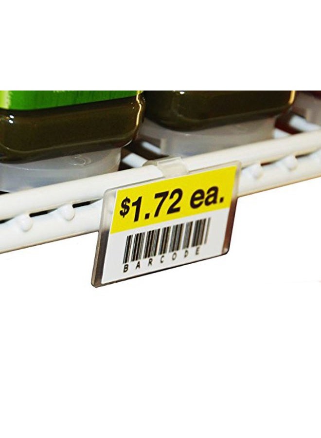 Store Fixtures Direct 2.25" L x 1.25" H Plastic Cooler/Refrigerator UPC Label Holder Clip Organizer for Double Wire Fridge Shelf - 50 Pack - Image 5