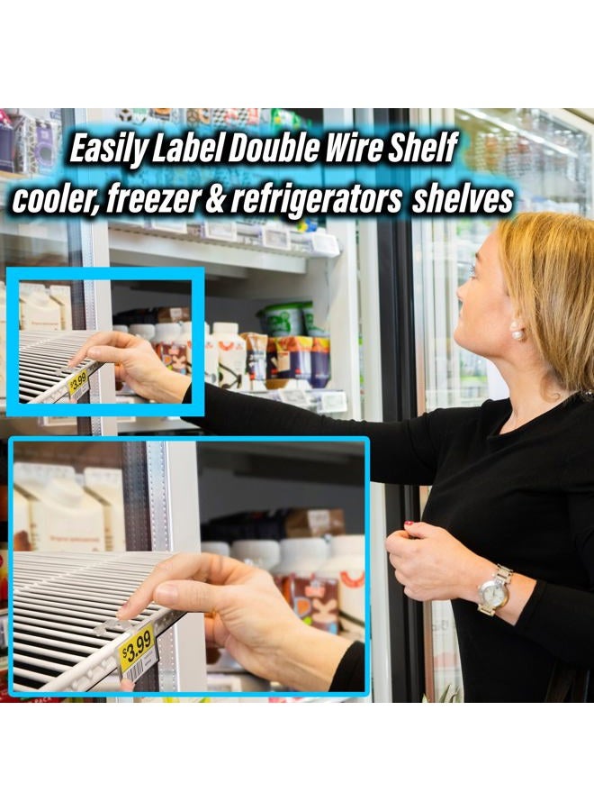 Store Fixtures Direct 2.25" L x 1.25" H Plastic Cooler/Refrigerator UPC Label Holder Clip Organizer for Double Wire Fridge Shelf - 50 Pack - Image 2