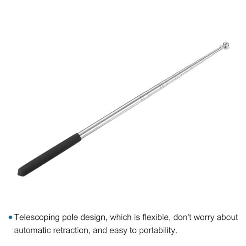 PATIKIL 5 Feet Telescopic Handheld Flagpole, Stainless Steel Extendable Retractable Baton Portable Guide Flag Pole for Tour Guides Teacher Pointer, Black - Image 5