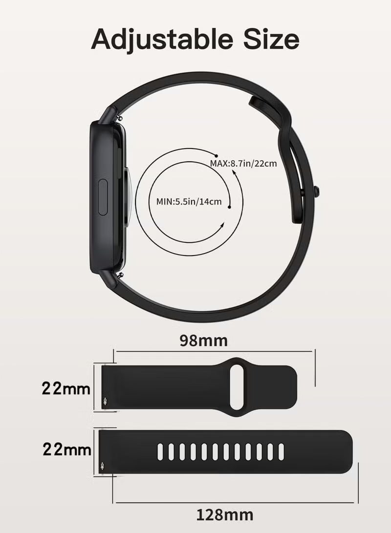4 Pcs Silicone Strap Compatible with Xiaomi Redmi Watch 5 Active/5 Lite Women's Straps, Replacement Strap for Redmi Watch 5 Active/5 Lite - Image 3