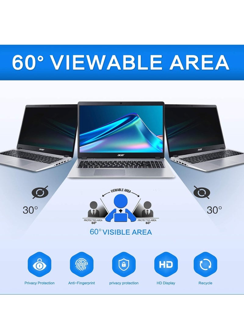 Generic - 15.6 Inch Laptop Privacy Screen Filter for 16:9 Widescreen Display - Computer Monitor Privacy and Anti-Glare Protector Compatible with HP/ Dell/ Acer/ Samsung/Asus/ Lenovo/Toshiba - Image 1