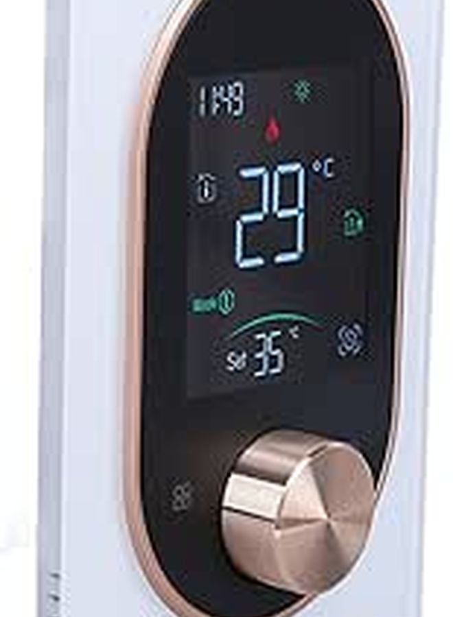 Smart Touchscreen Thermostat With Programming Knob Temperature Controller White - Image 1