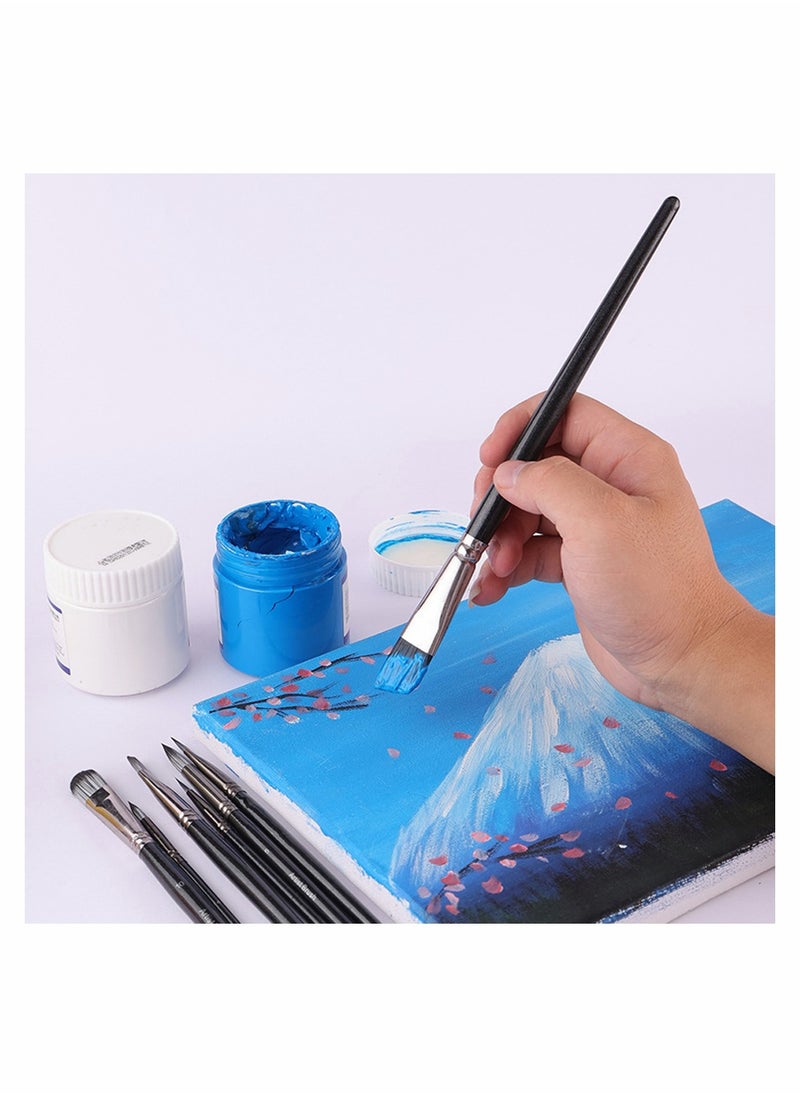 SYOSI - Artist Paint Brush Set of 12 for Watercolor Acrylic Gouache Oil and Tempera Painting Fine Arts Painting Brush Painting Tools with Black Nylon Wool - Image 1