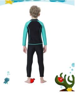 Loquat Children's Wetsuit 2.5MM Separate Body Warm Swimsuit For Boys And Girls Long Sleeve Winter Diving And Surfing Jellyfish Green  - Image 2